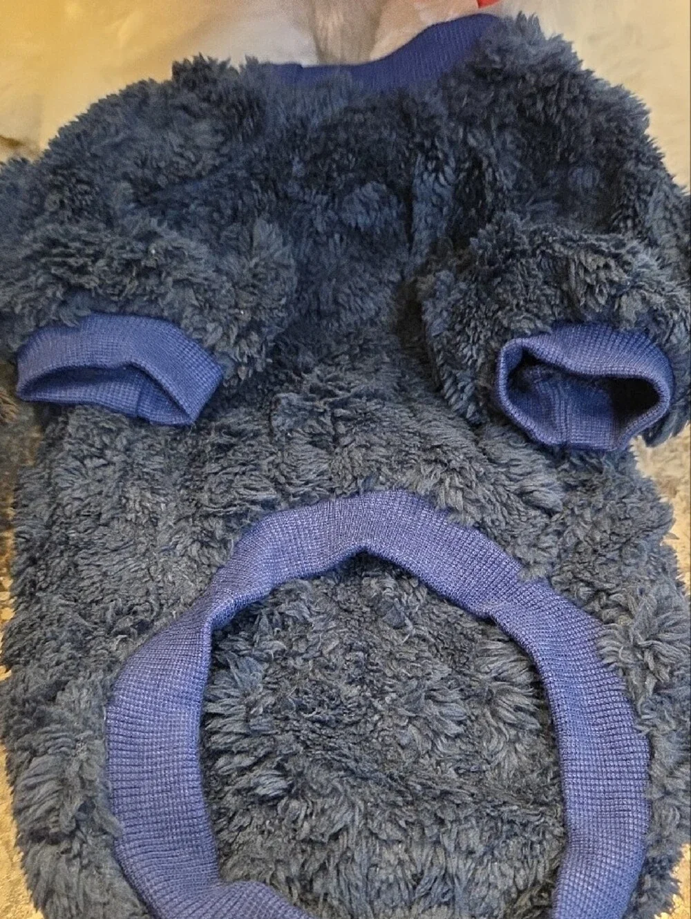 Plush Dog Sweaters- 2 SWEATERS Gray and Navy